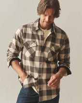 Unisex Redwood Fleece Overshirt Pepper Plaid