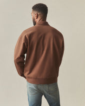 Men S Fleece Bomber Jacket Cocoa