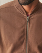 Men S Fleece Bomber Jacket Cocoa