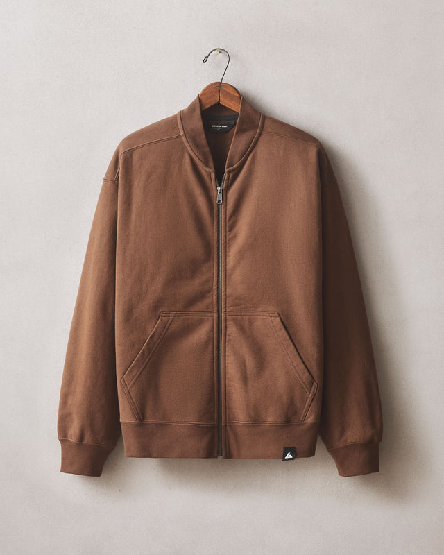 Men S Fleece Bomber Jacket Cocoa