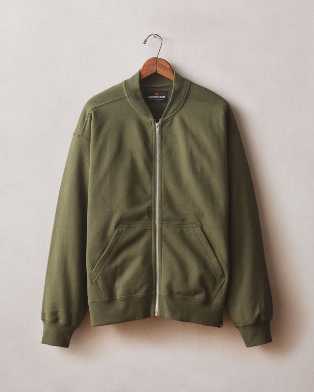 Men S Fleece Bomber Jacket Deep