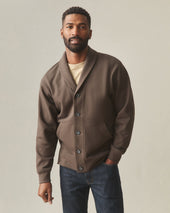 Men S Shawl Collar Cardigan Turkish Coffee