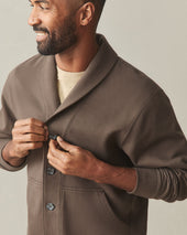 Men S Shawl Collar Cardigan Turkish Coffee