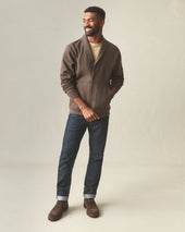 Men S Shawl Collar Cardigan Turkish Coffee