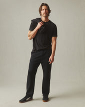 Men S French Terry Straight Pant