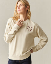 Unisex Relaxed French Terry Crew Sweatshirt Valentine S Day Cotton