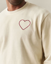 Unisex Relaxed French Terry Crew Sweatshirt Valentine S Day Cotton