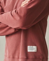 Men S Vintage Washed Relaxed French Terry Crew Russet Brown