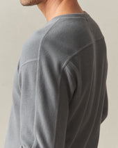 Men's French Rib Henley - Lava Smoke
