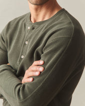 Men's French Rib Henley - Loden