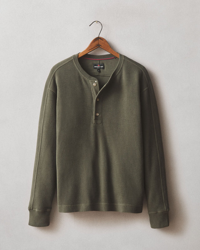 Men's French Rib Henley - Loden