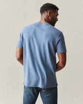 Men S Brushed Crew Tee Moonlight Blue Heather