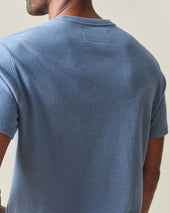 Men S Brushed Crew Tee Moonlight Blue Heather