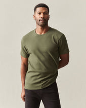 Men S Brushed Crew Tee Night Heather