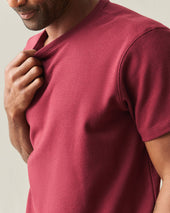 Men S Brushed Crew Tee Syrah Heather