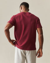Men S Brushed Crew Tee Syrah Heather