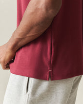 Men S Brushed Crew Tee Syrah Heather
