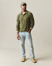 Men S Brushed Long Sleeve Polo Night Heather