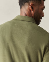 Men S Brushed Long Sleeve Polo Night Heather