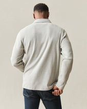 Men S Brushed Long Sleeve Polo Shell Heather
