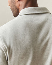 Men S Brushed Long Sleeve Polo Shell Heather