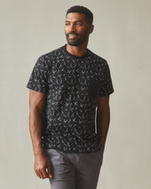 Men S Pocket Tee White Print