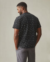 Men S Pocket Tee White Print