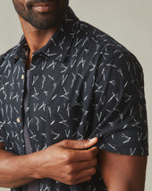 Men S Resort Shirt White Print