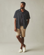 Men S Resort Shirt White Print
