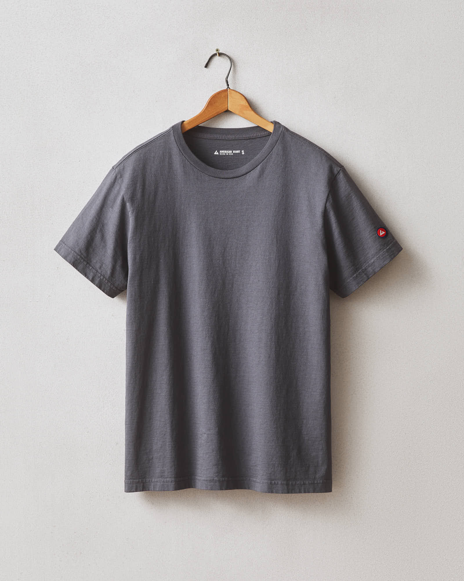 Men S Vintage Crew Tee Washed Metropolitan Grey
