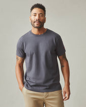 Men S Vintage Crew Tee Washed Metropolitan Grey