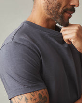 Men S Vintage Crew Tee Washed Metropolitan Grey