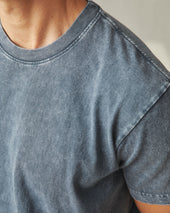 Men S Vintage Crew Tee Mineral Wash Metropolitan Grey