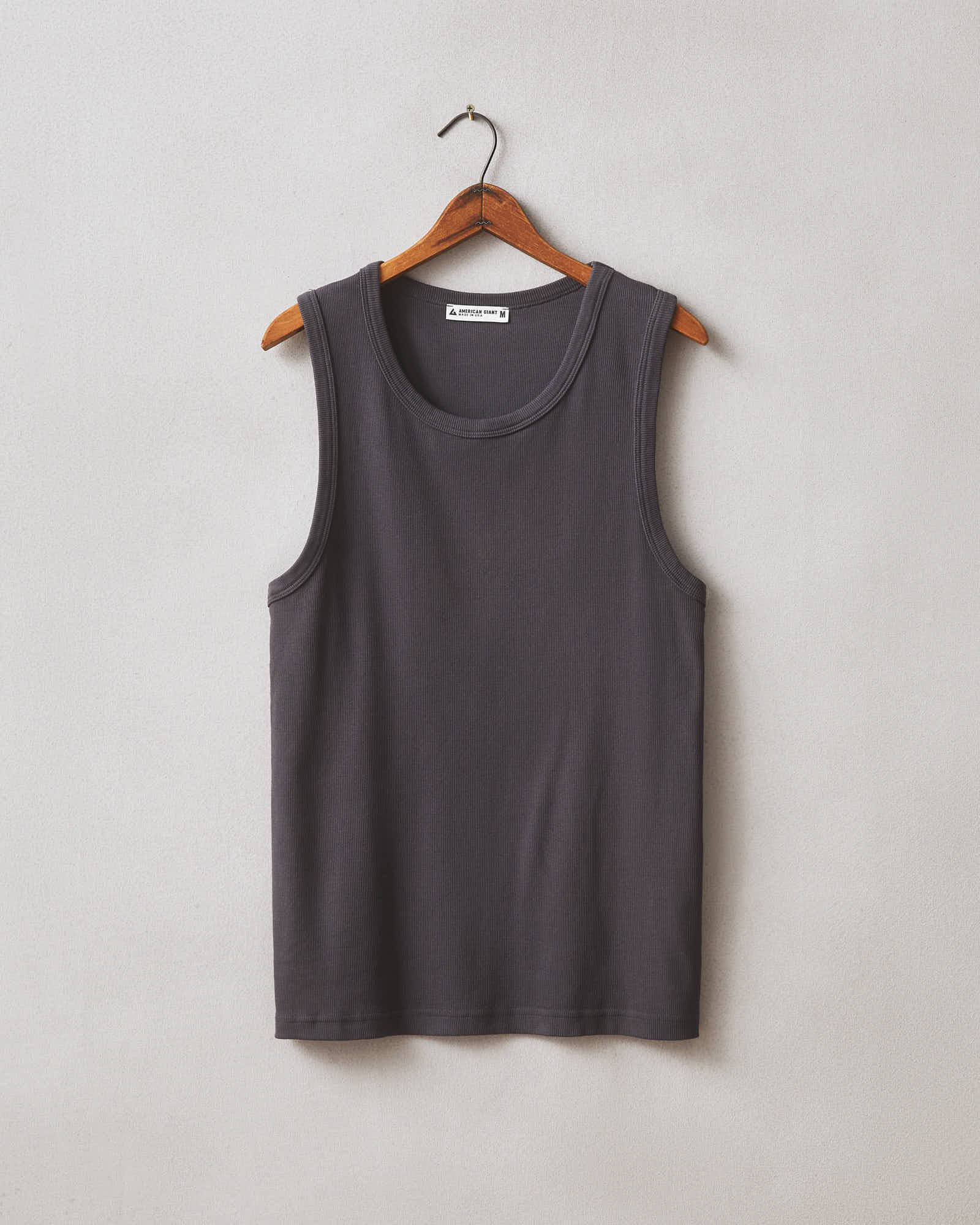 Men S Rib Tank Metropolitan Grey