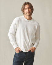 Men S Premium Slub Long Sleeve Crew Tee Bone