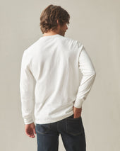 Men S Premium Slub Long Sleeve Crew Tee Bone