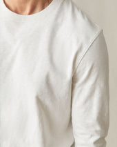 Men S Premium Slub Long Sleeve Crew Tee Bone