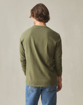 Men S Premium Slub Long Sleeve Crew Tee