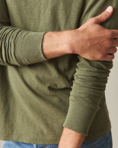 Men S Premium Slub Long Sleeve Crew Tee