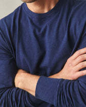 Men S Premium Slub Crew Tee Long Sleeve Pageant