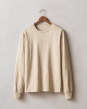 Men S Premium Slub Crew Tee Long Sleeve Pepper