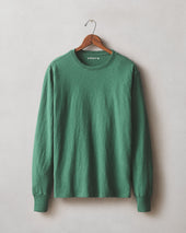 Men S Premium Slub Crew Tee Long Sleeve Green
