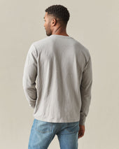 Men S Premium Slub Crew Tee Long Sleeve Morning Dove