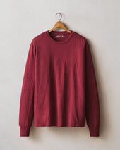 Men S Premium Slub Crew Tee Long Sleeve Syrah