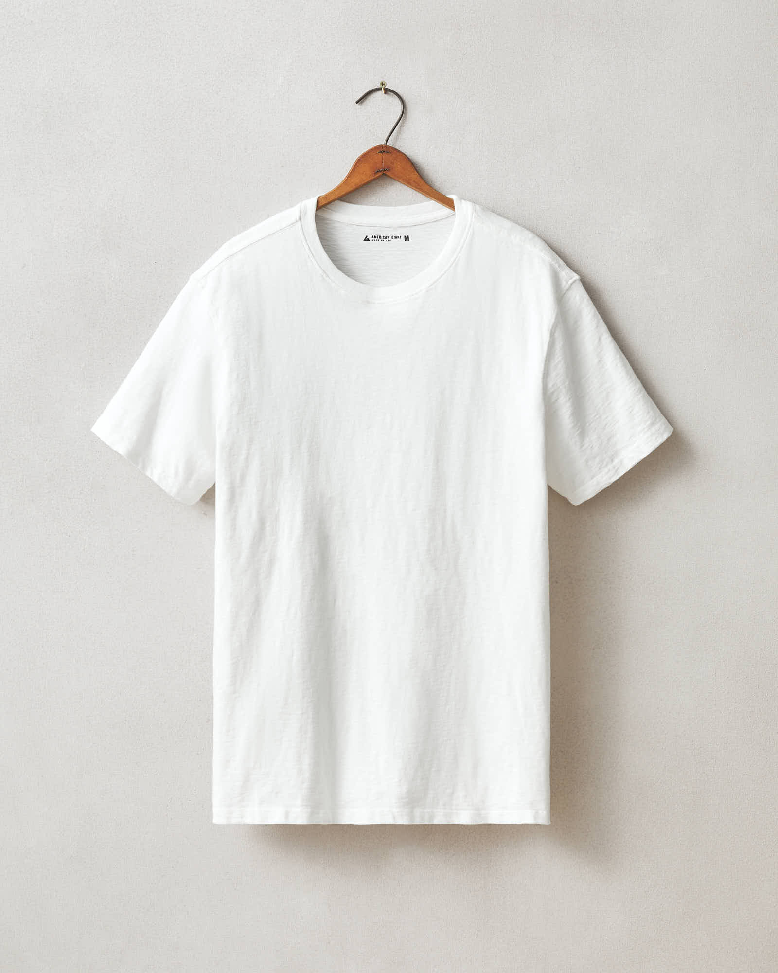Men S Premium Slub Crew Tee Bone