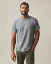 Men S Premium Slub Crew Tee Lava