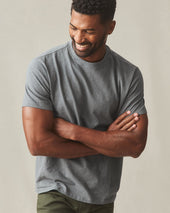 Men S Premium Slub Crew Tee Lava