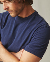 Men's Premium Slub Crew Tee - Navy