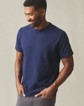 Men's Premium Slub Crew Tee - Pageant Blue