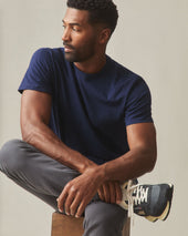 Men's Premium Slub Crew Tee - Pageant Blue
